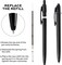 deli Pens Bulk, 50 Pack Retractable Ballpoint Pens, 1.0MM Black Ink,Smooth Writing, No Bleed, Comfortable Grip for Home,Office & School Use